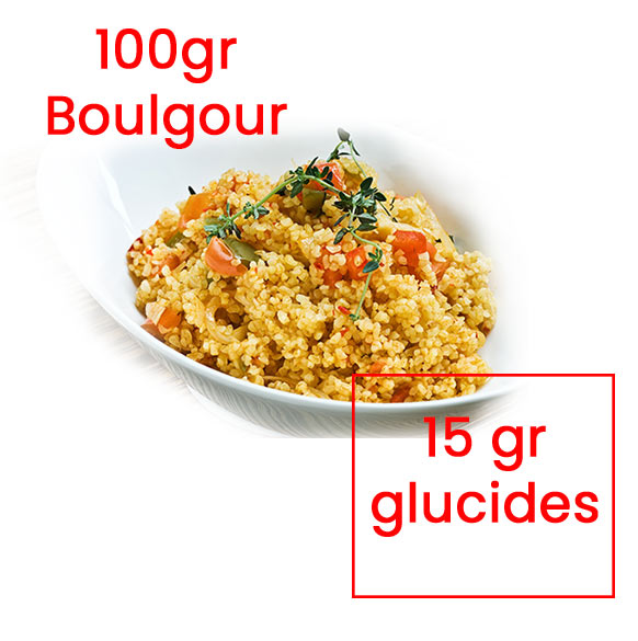 tableau equivalence glucides boulgour