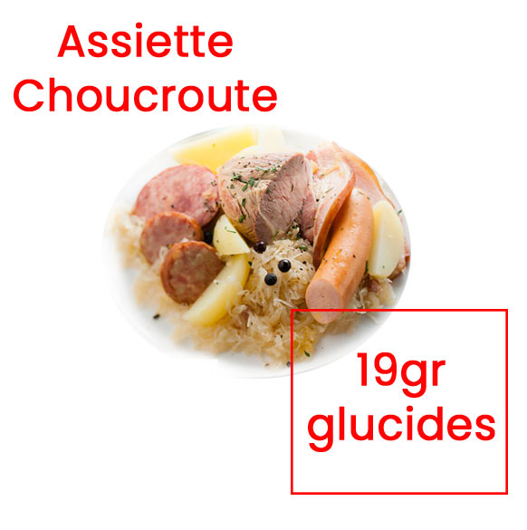 tableau équivalence glucides choucroute