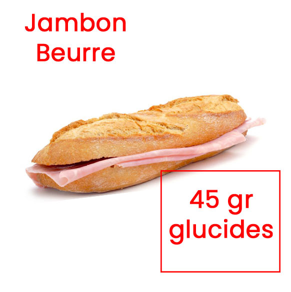 tableau equivalence glucides sandwich jambon beurre