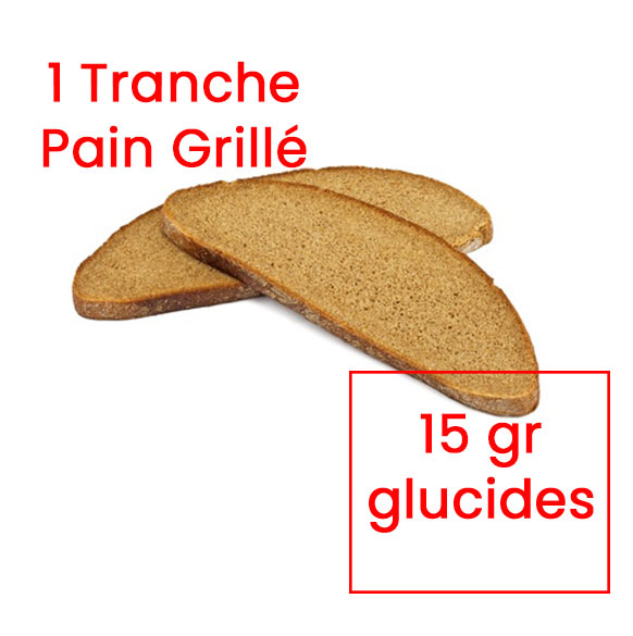 taux de glucides tableau pain grillé