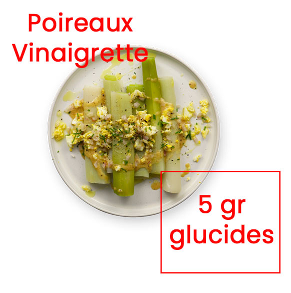 tableau équivalence glucides poireaux