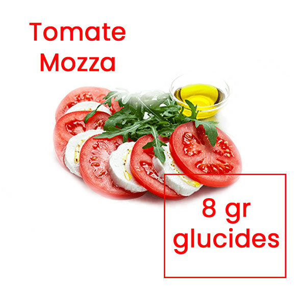 tableau équivalence glucides tomate mozza